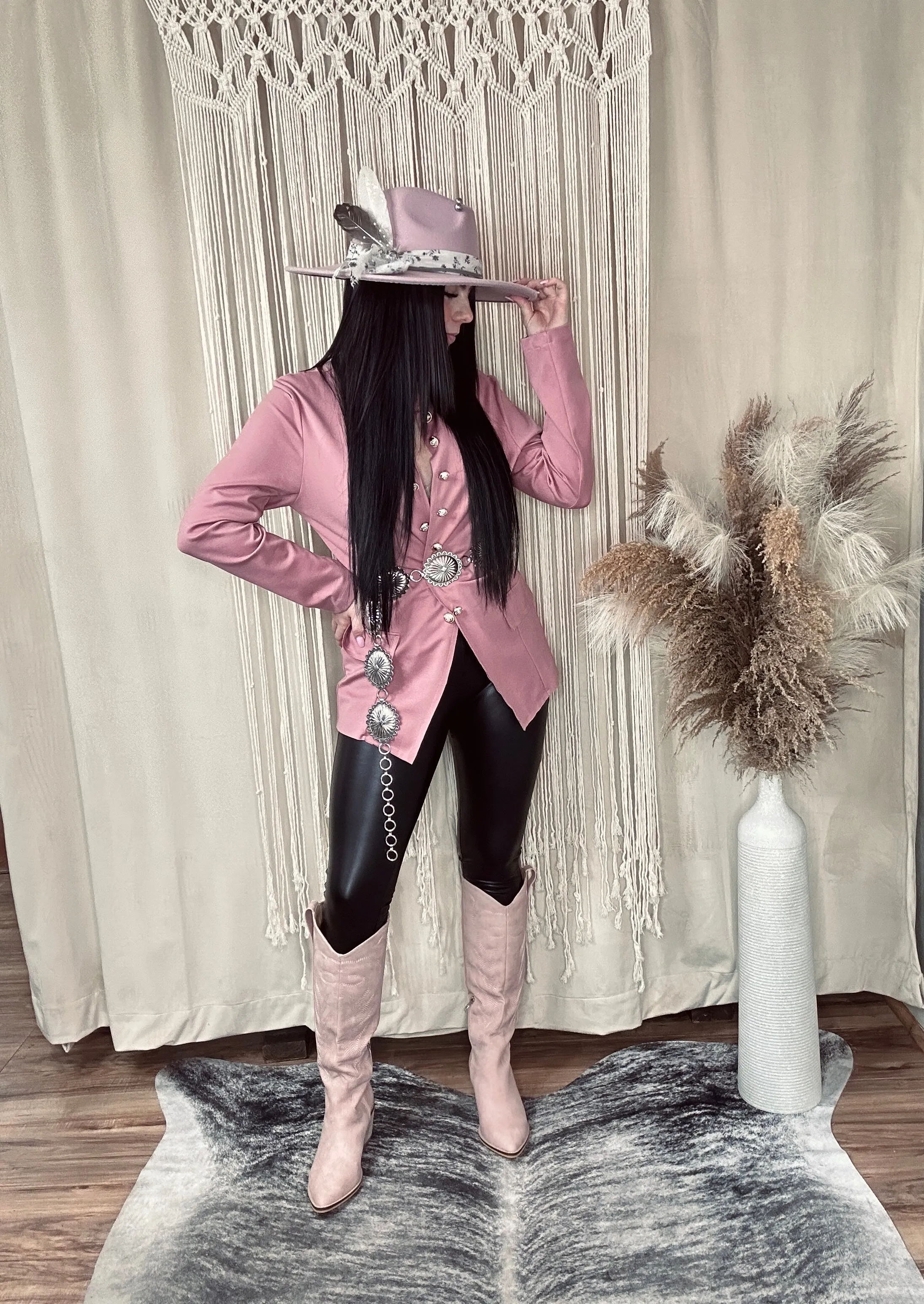 Dusty pink sargent jacket