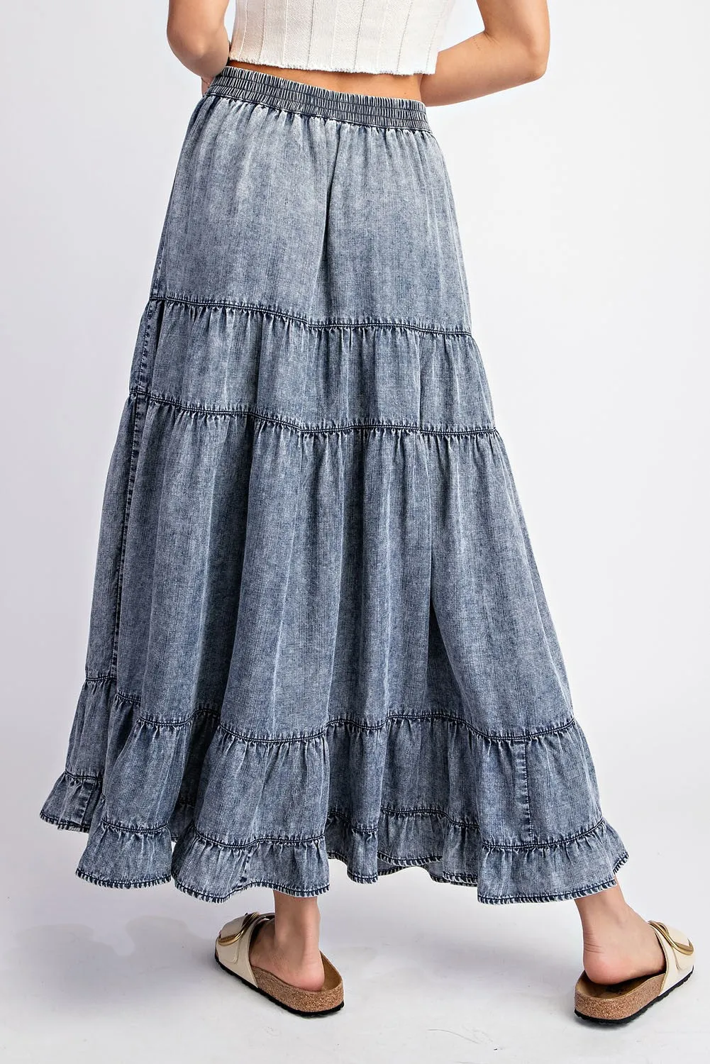Easy Breezy Vintage Denim Boho Skirt * on sale