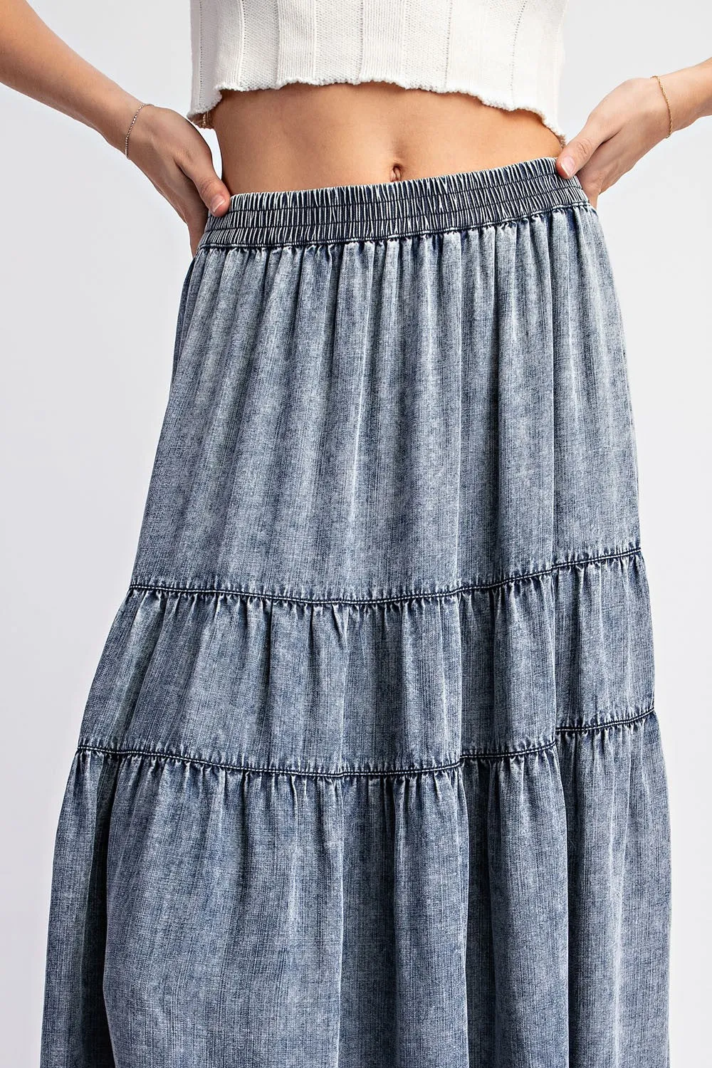 Easy Breezy Vintage Denim Boho Skirt * on sale