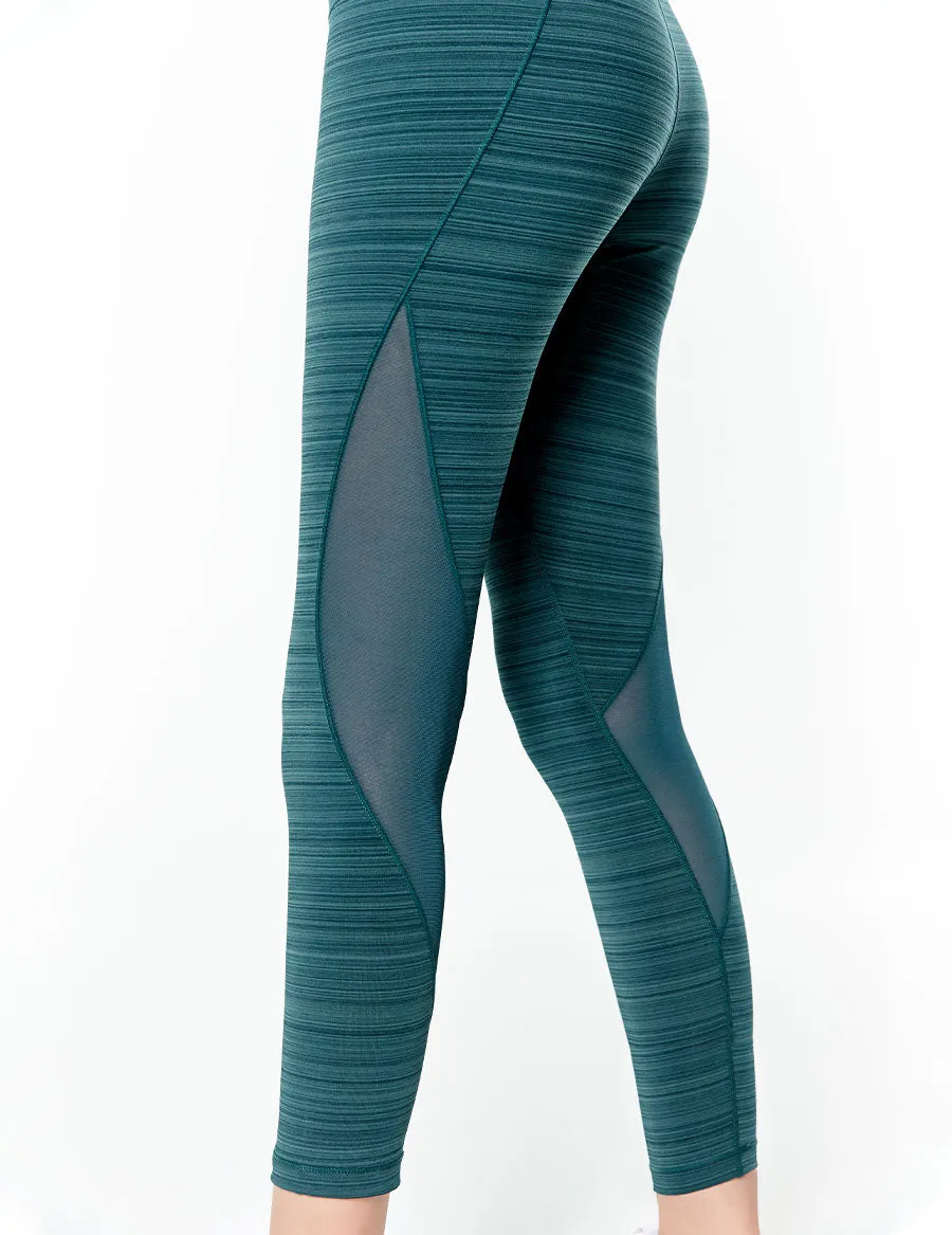easyoga LESPIRO Move Up Cropped Tights1 - D64 Aquamarine  Stripe