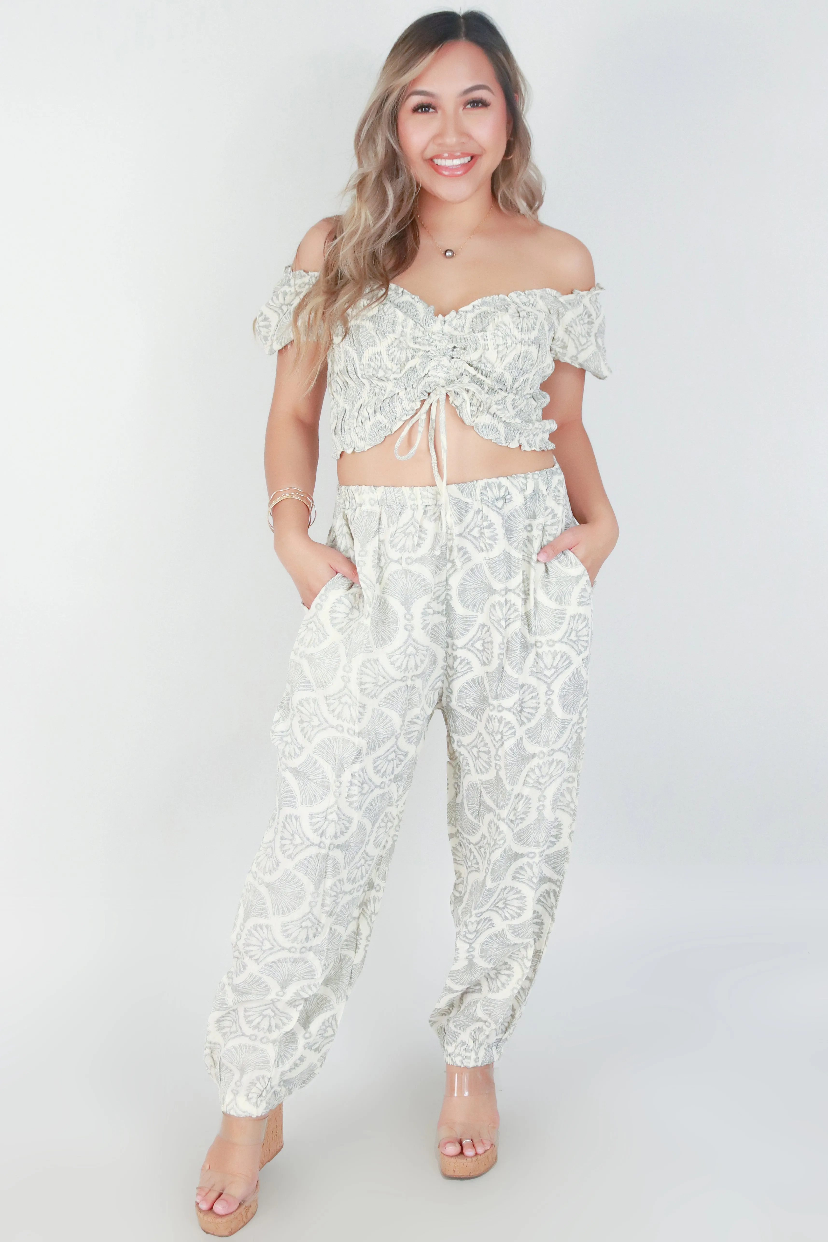 ELASTIC WAIST JOGGER WITH POCKETS