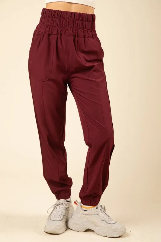 Elasticized waist jogger pants