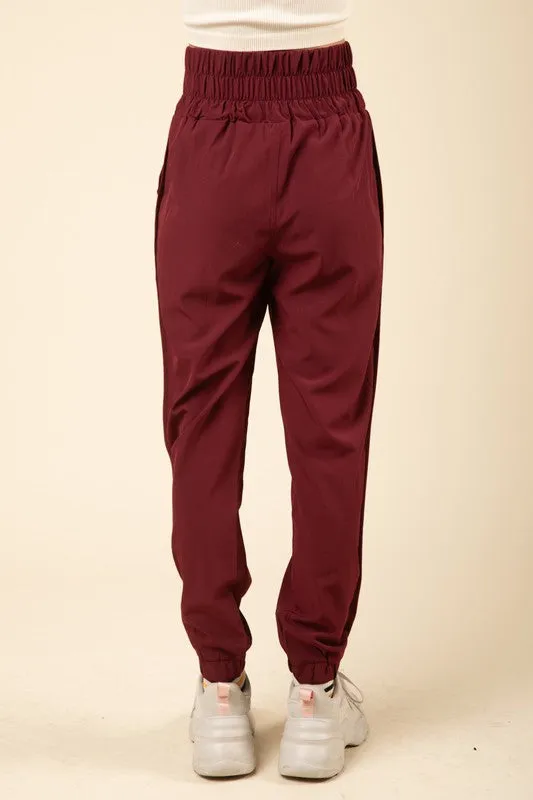 Elasticized waist jogger pants
