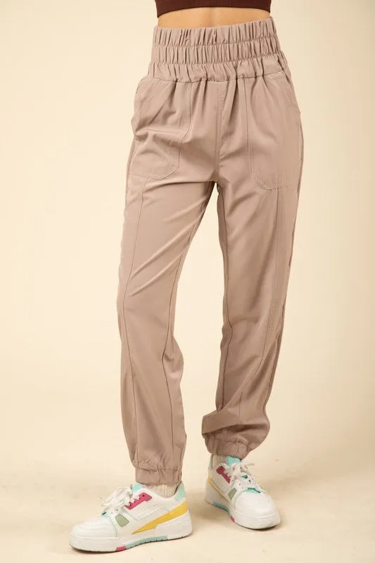Elasticized waist jogger pants