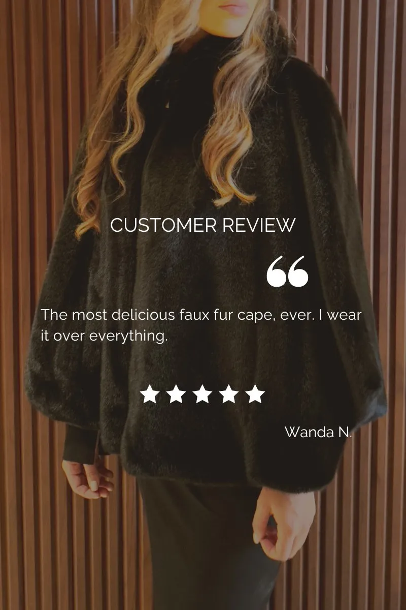 Elba EcoFaux™ Cape in Black