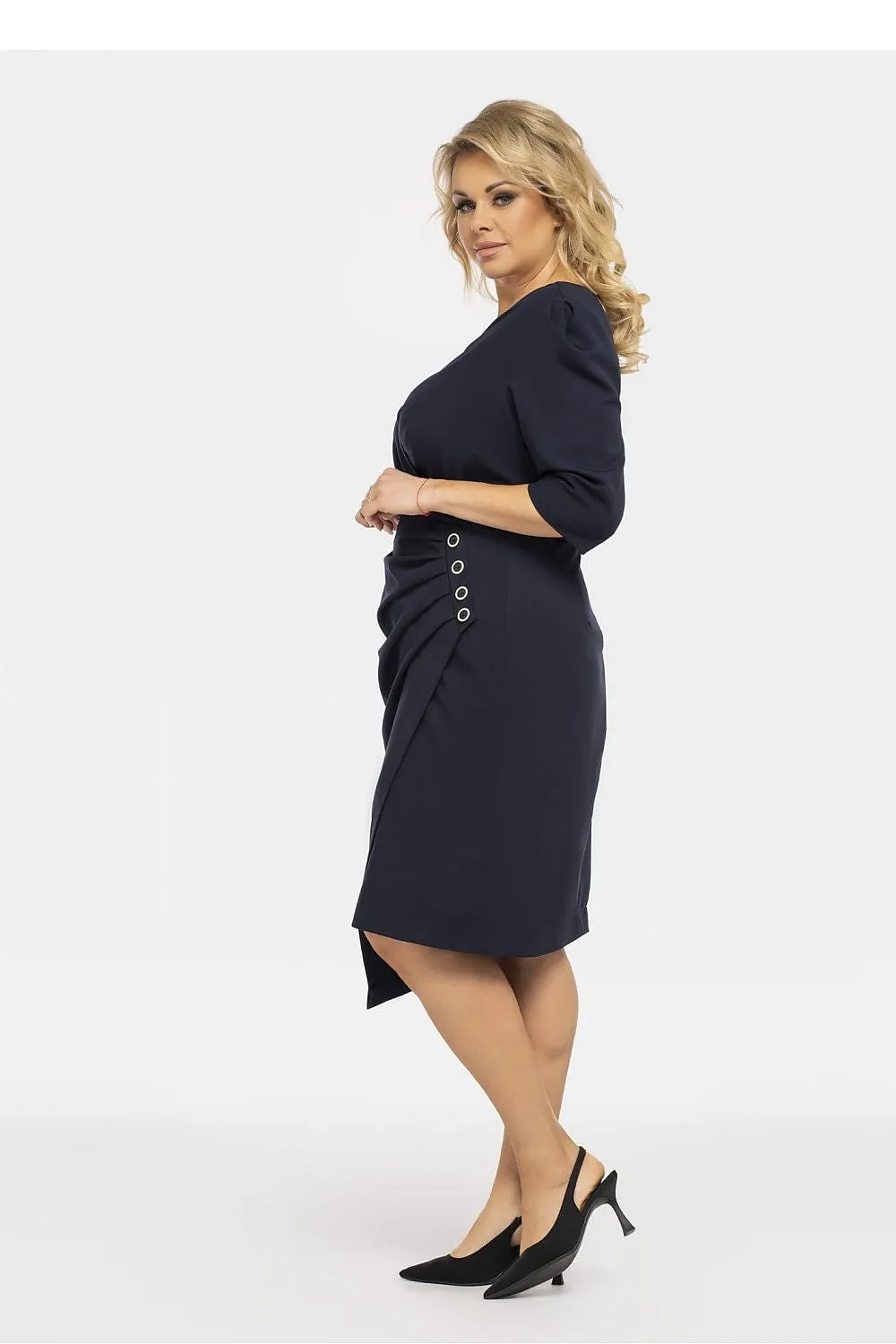 Elegant Draped Envelope Dress
