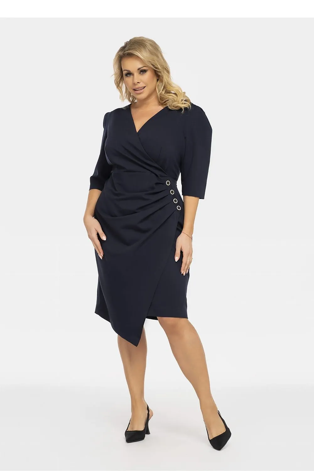 Elegant Draped Envelope Dress