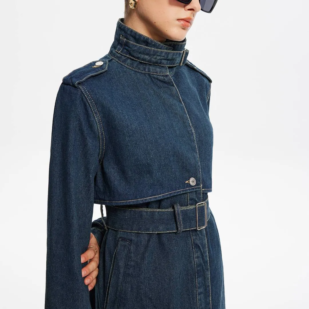 Elise™ | Stylist Belted Denim Coat