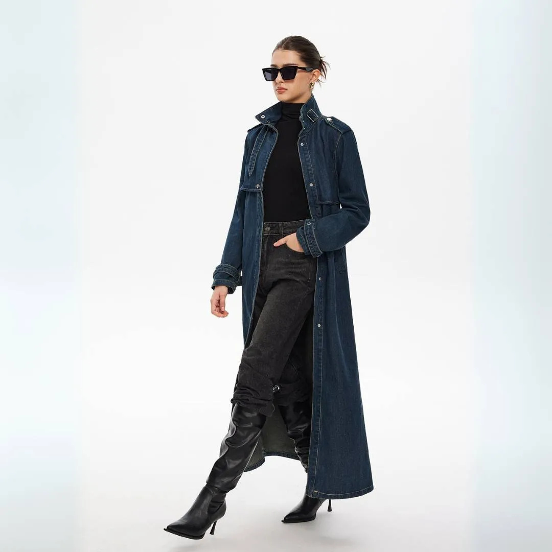 Elise™ | Stylist Belted Denim Coat