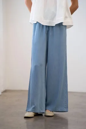 Elle Grey - Elastic Waist Leg-wide Pants