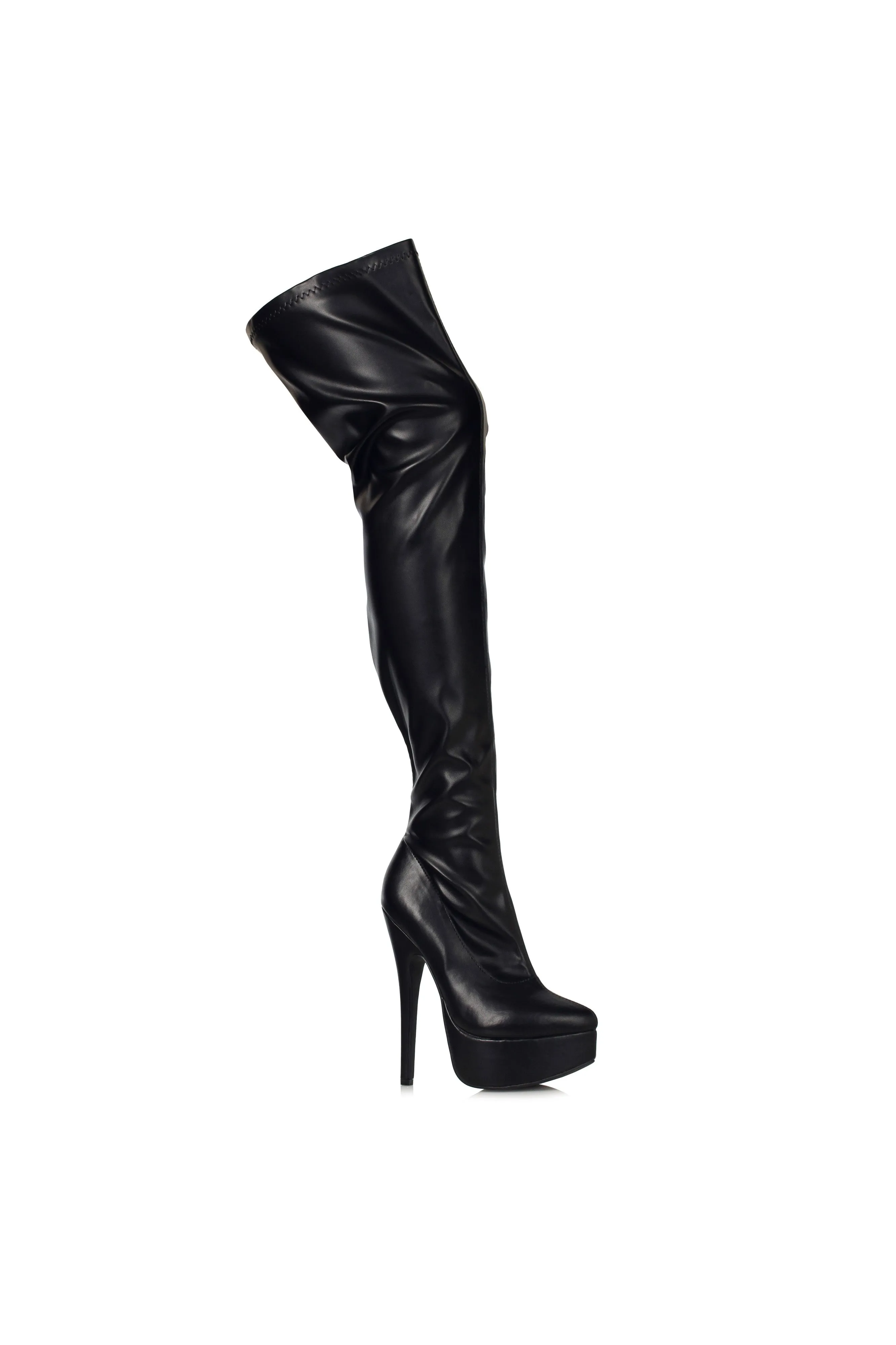Ellie 652-MISTRESS 6.5" Stretch Thigh High Boot