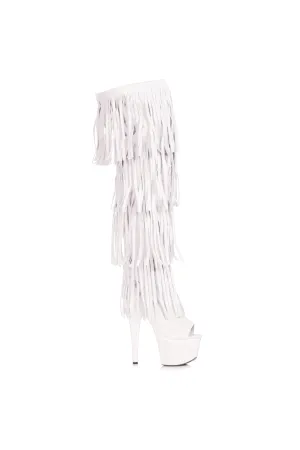 Ellie 709-SEQUOIA 7" Platform Thigh High Fringe Boot