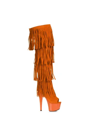Ellie 709-SEQUOIA 7" Platform Thigh High Fringe Boot