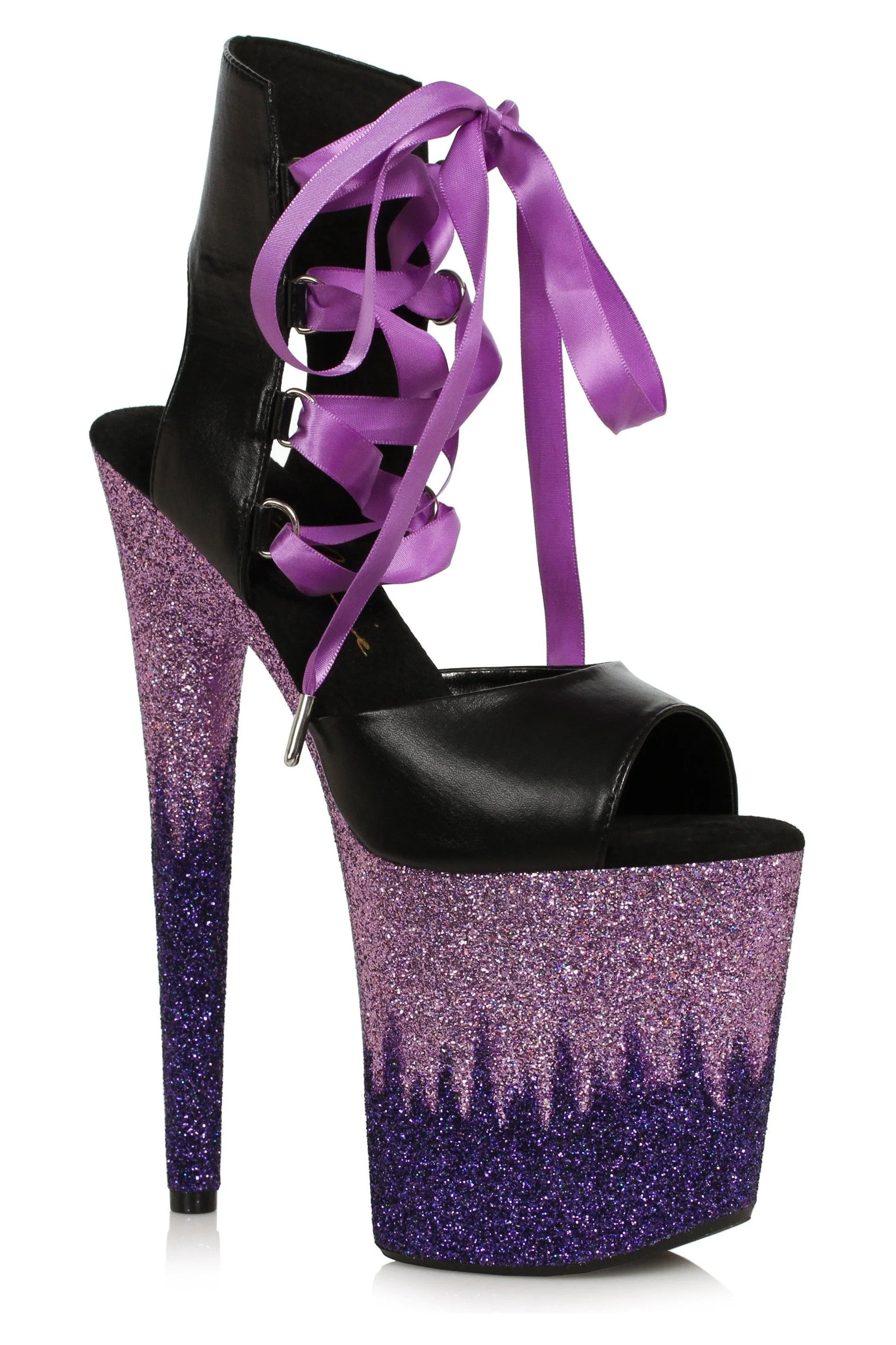 Ellie Shoes 850-BRAXTON Stiletto with Ombre Glitter Platform