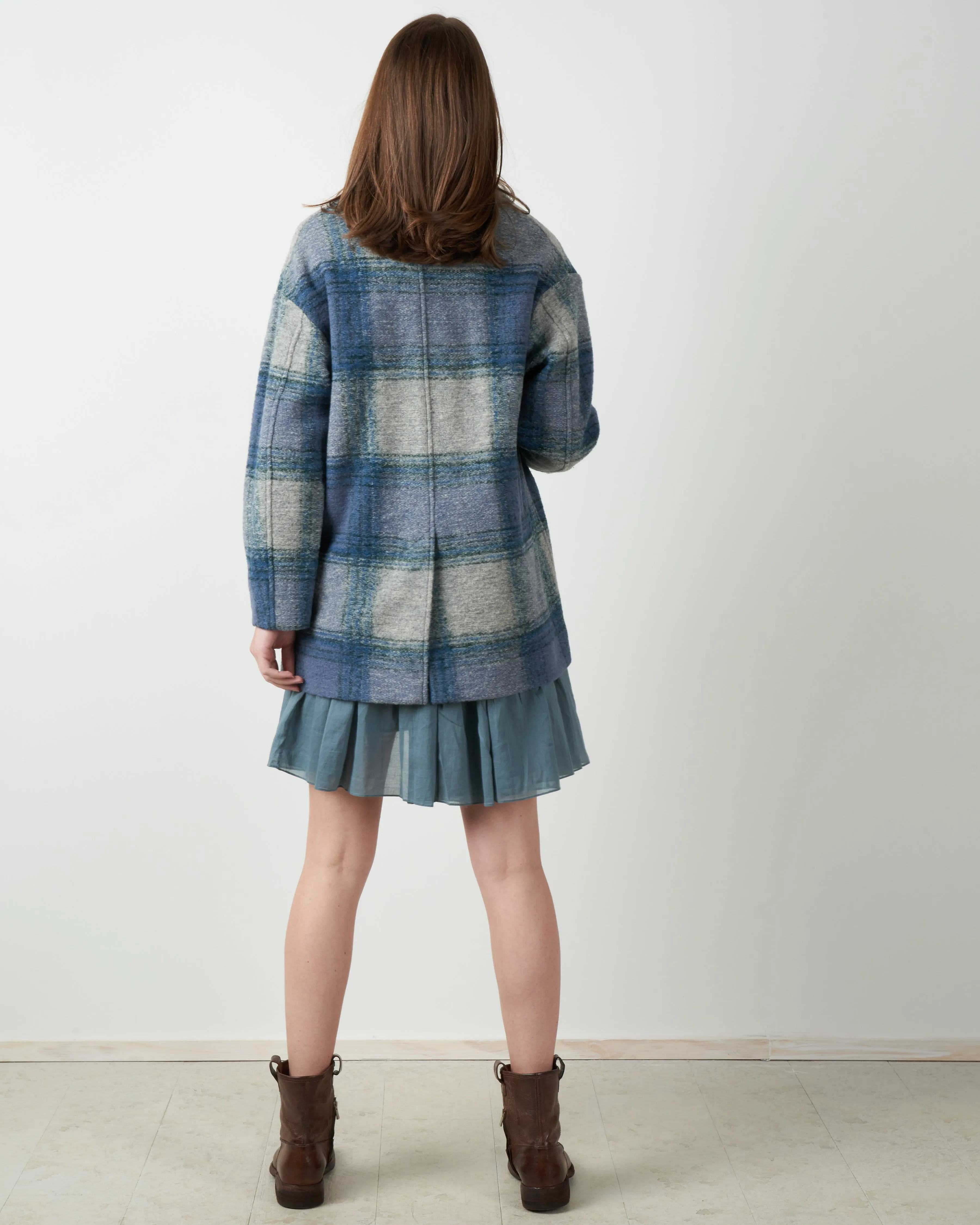 elomia coat - greyish blue