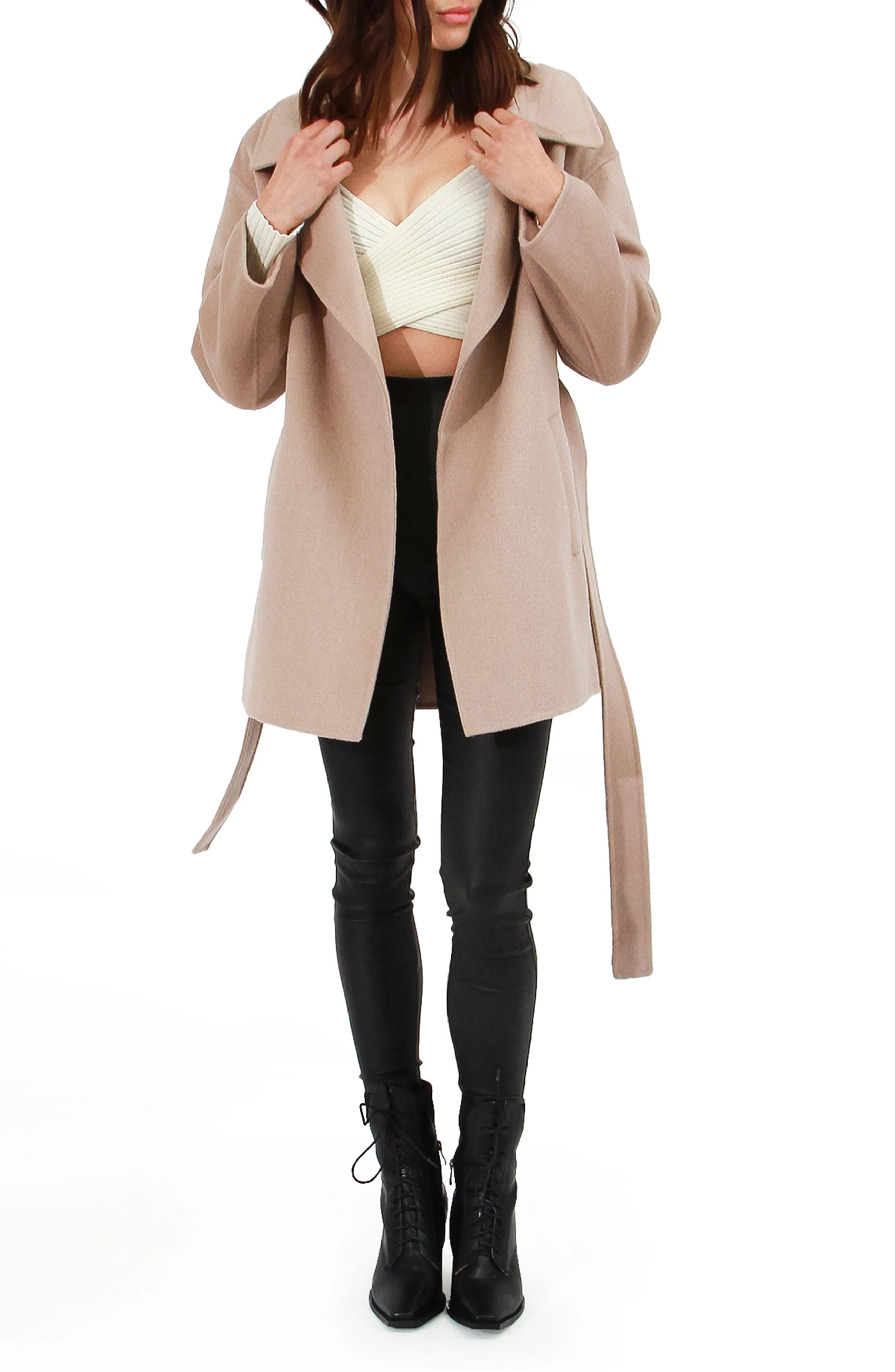 Eternal Flame Short Robe Coat - Sand