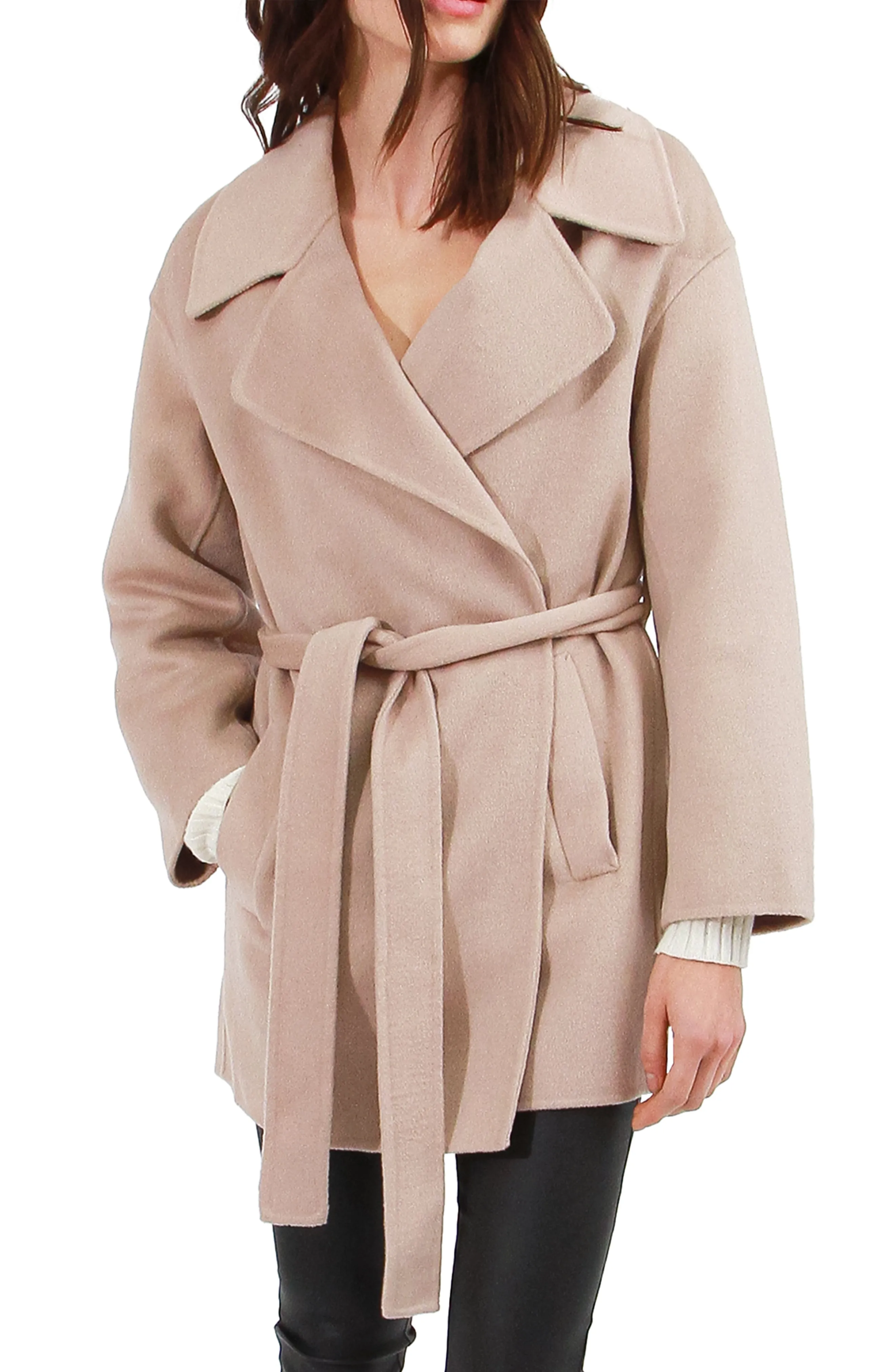 Eternal Flame Short Robe Coat - Sand