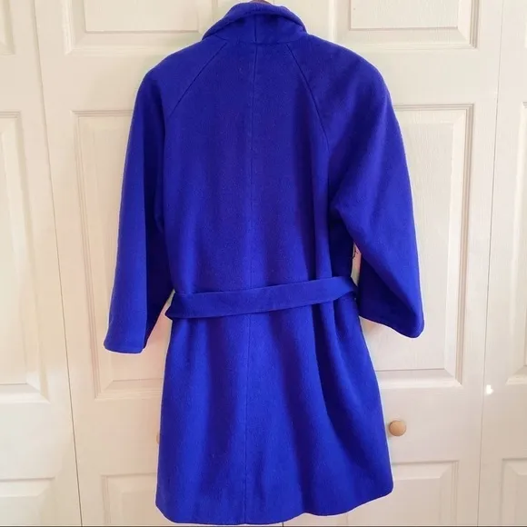Evan Picone Ladies Union Made Vintage Belted 100% Pure Wool Peacoat