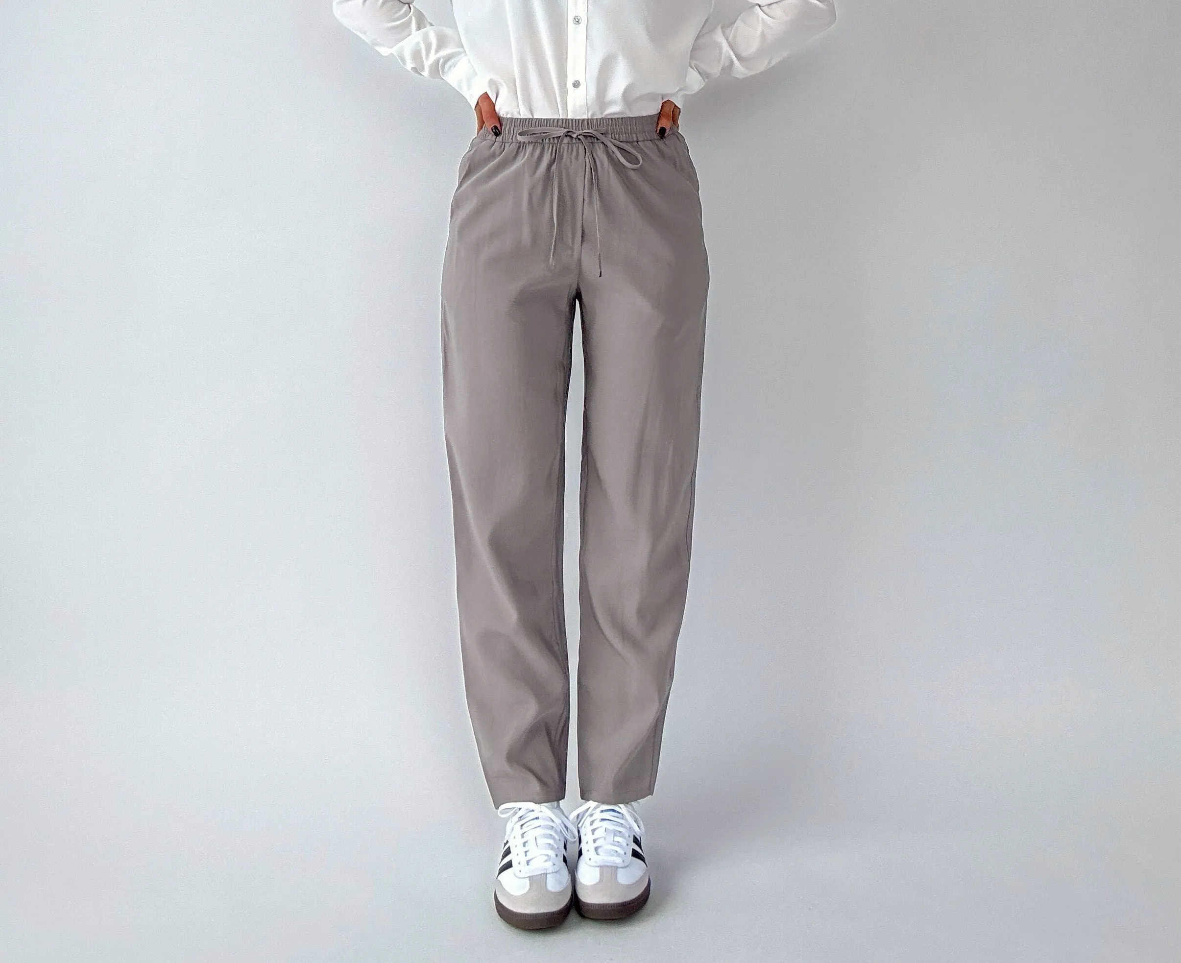 Everyday Ease Cropped Pant- Earth Grey