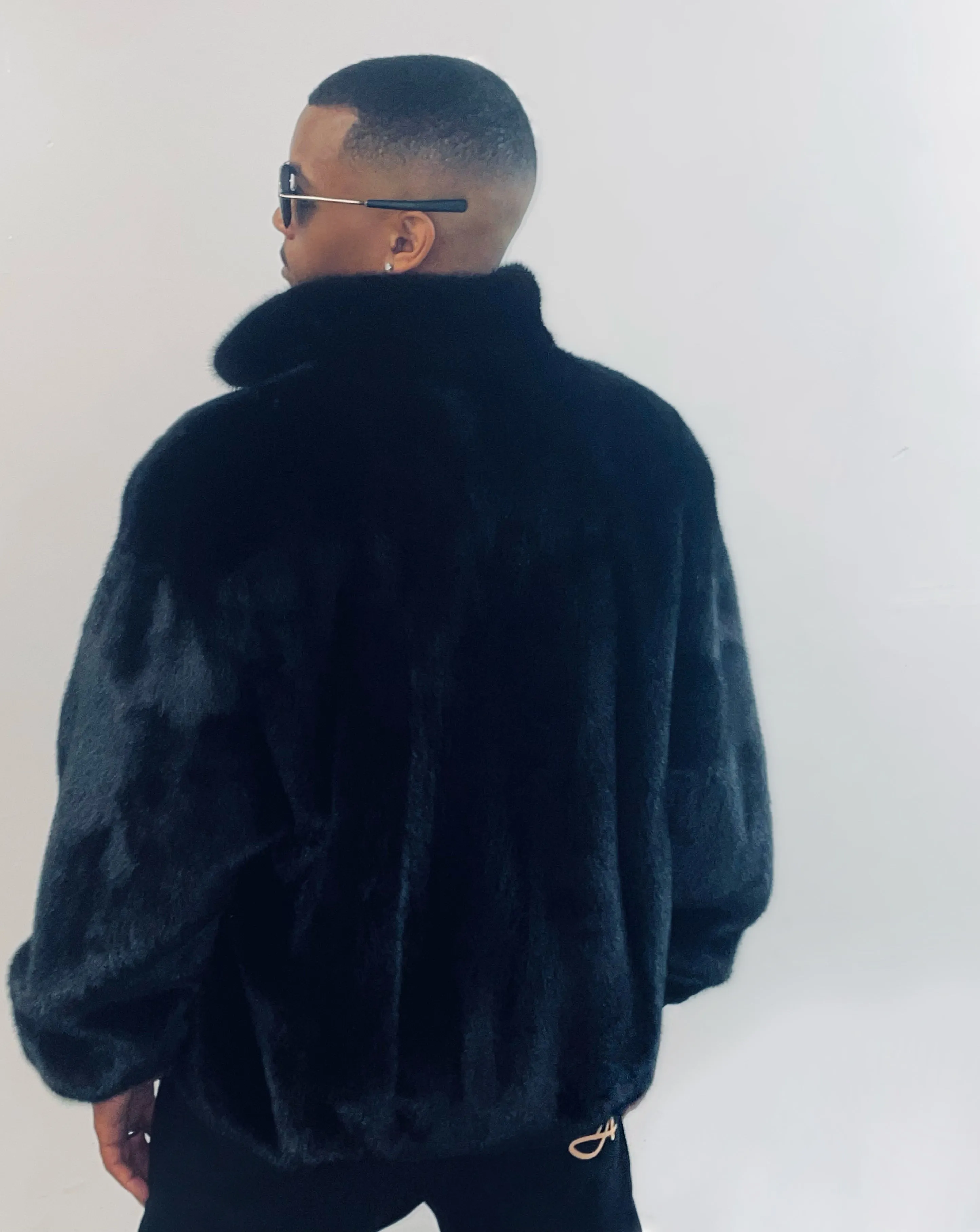 Fallon Aurielle Onyx Mink Fur Jacket (Black)
