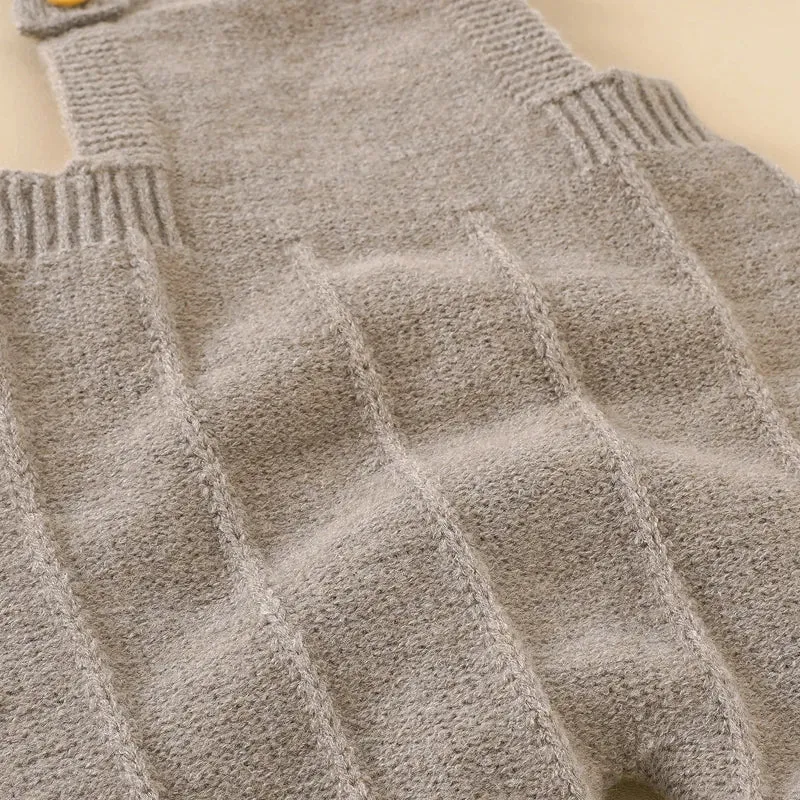 Fashion Knitted Baby Romper Set with Hat