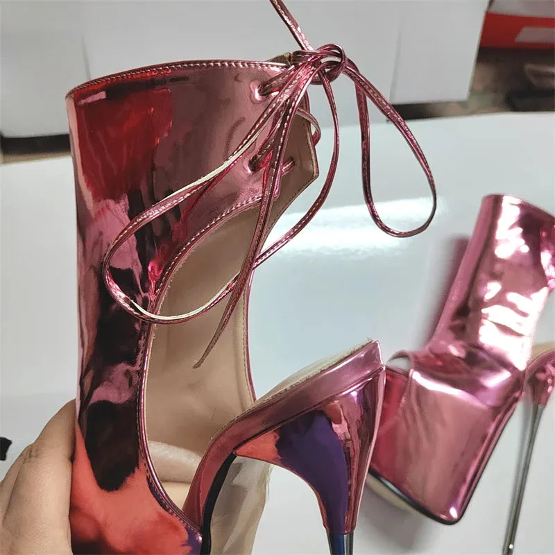Fashion Platform Dance Boots 19cm Thin Heel Knee High Shoes