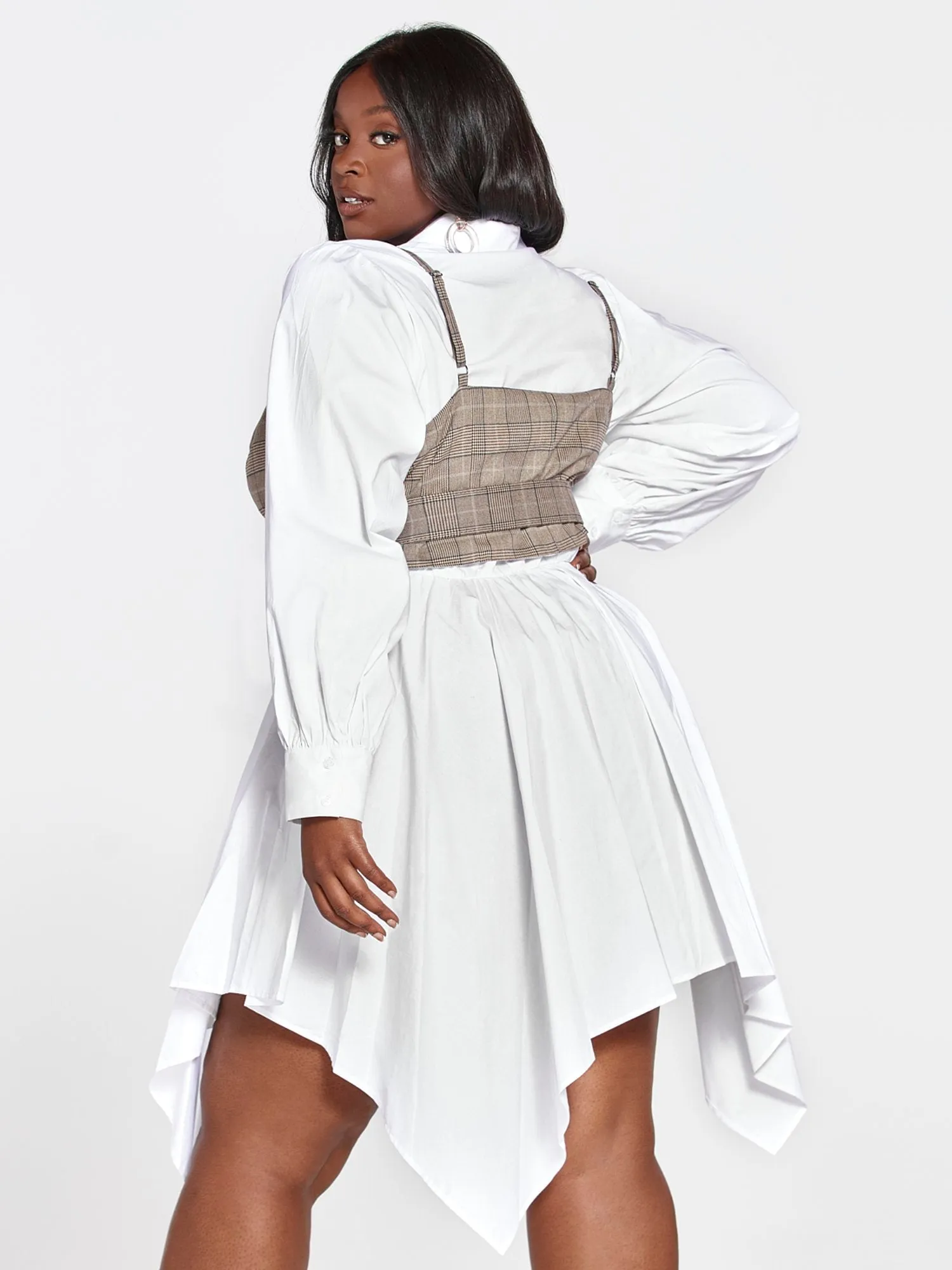 Fashion To Figure - Desiree Twofer Belted Shirt Dress