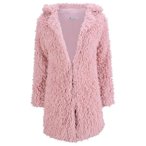 Faux fur coat women Europe and America