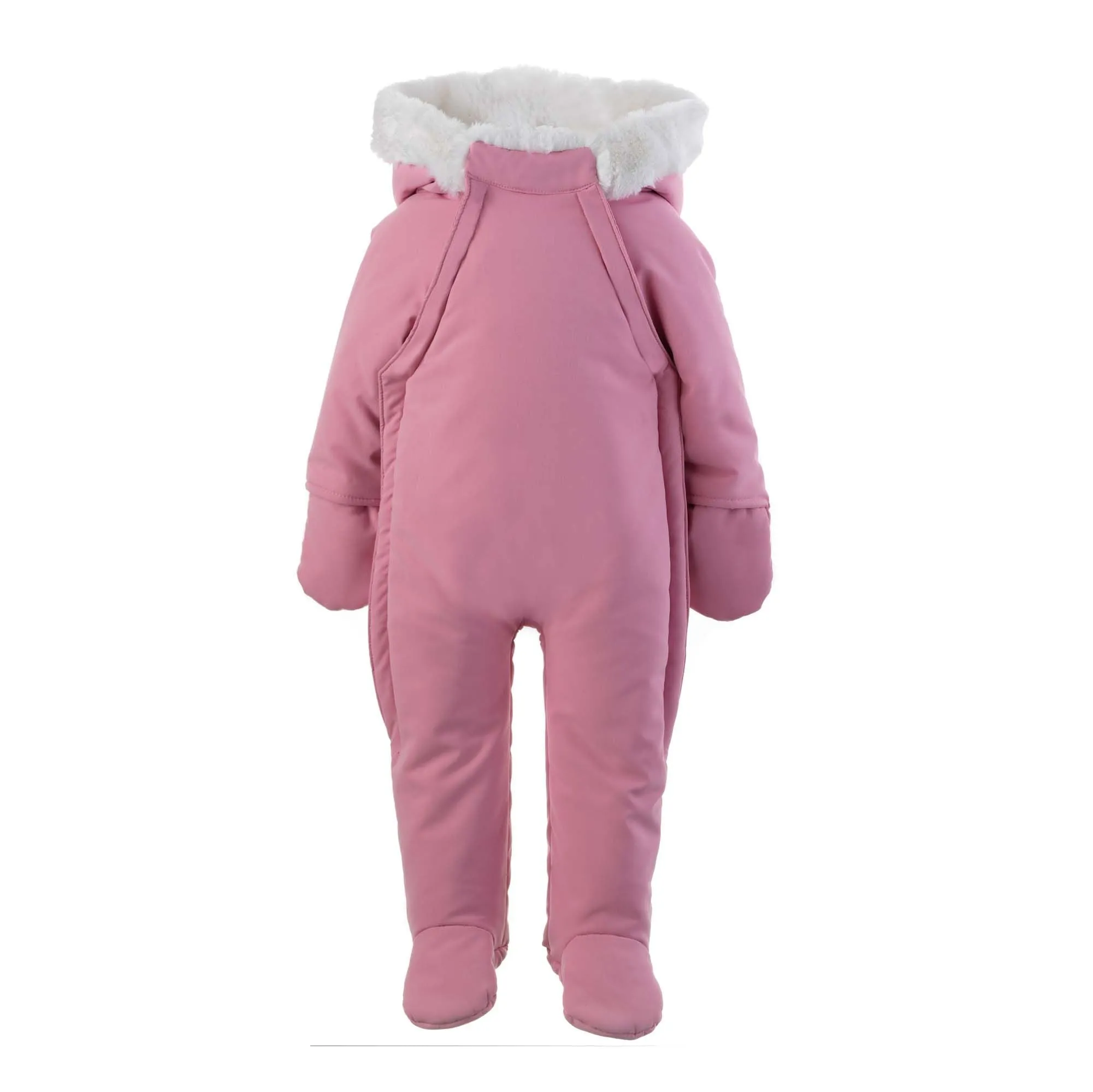 Faux Fur Trim Snowsuit | Pink or Blue