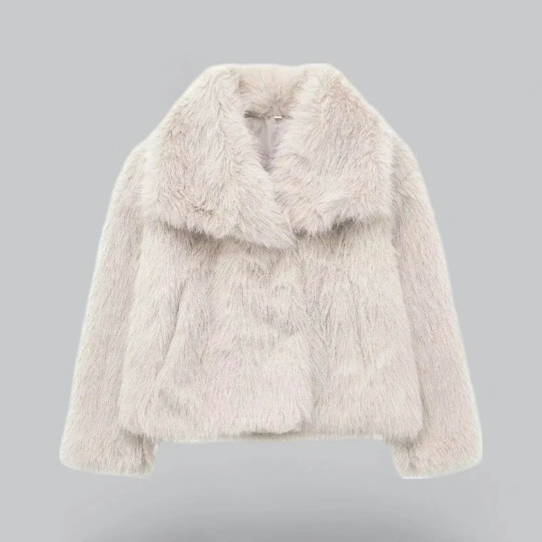 Faux Fur Winter Jacket | Women's Luxury Coat, Soft Material, Warm & Stylish Design