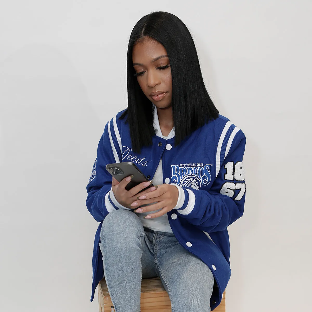 Fayetteville State | VARSITY JACKET ROYAL BLUE UNISEX