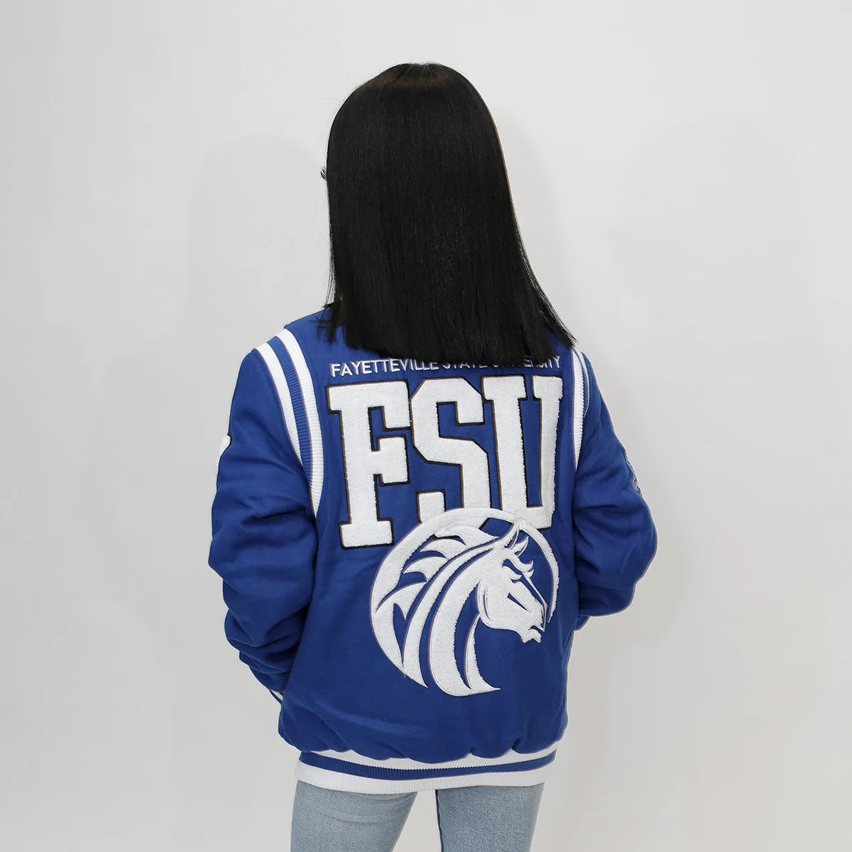 Fayetteville State | VARSITY JACKET ROYAL BLUE UNISEX