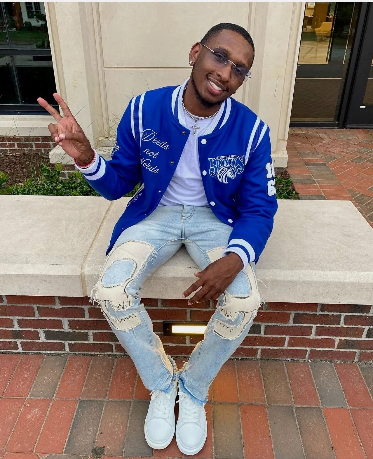 Fayetteville State | VARSITY JACKET ROYAL BLUE UNISEX