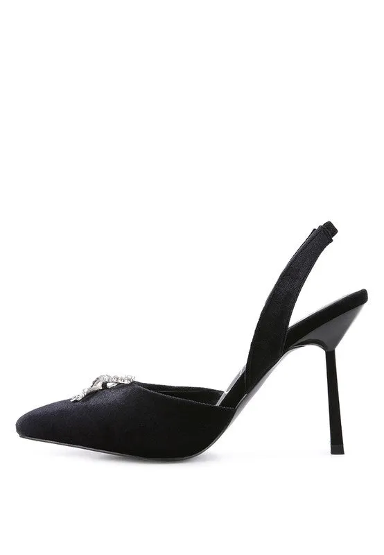 Firebird Velvet Pump High Heel Shoes 3.9"