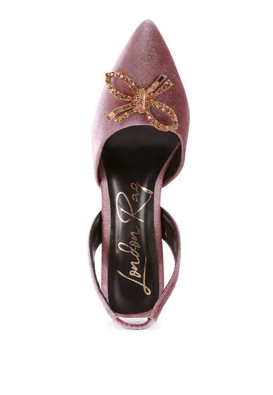 Firebird Velvet Pump High Heel Shoes 3.9"
