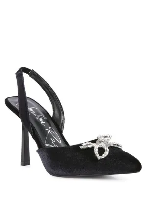Firebird Velvet Pump High Heel Shoes 3.9"