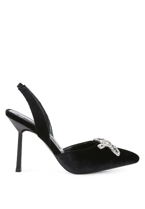 Firebird Velvet Pump High Heel Shoes 3.9"