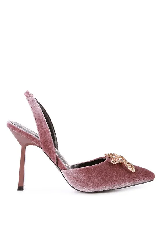 Firebird Velvet Pump High Heel Shoes 3.9"