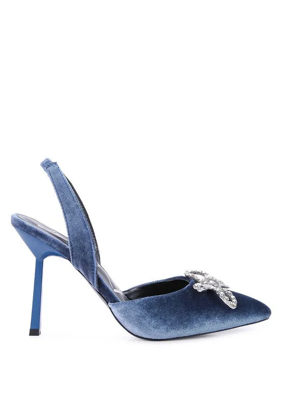 Firebird Velvet Pump High Heel Shoes 3.9"