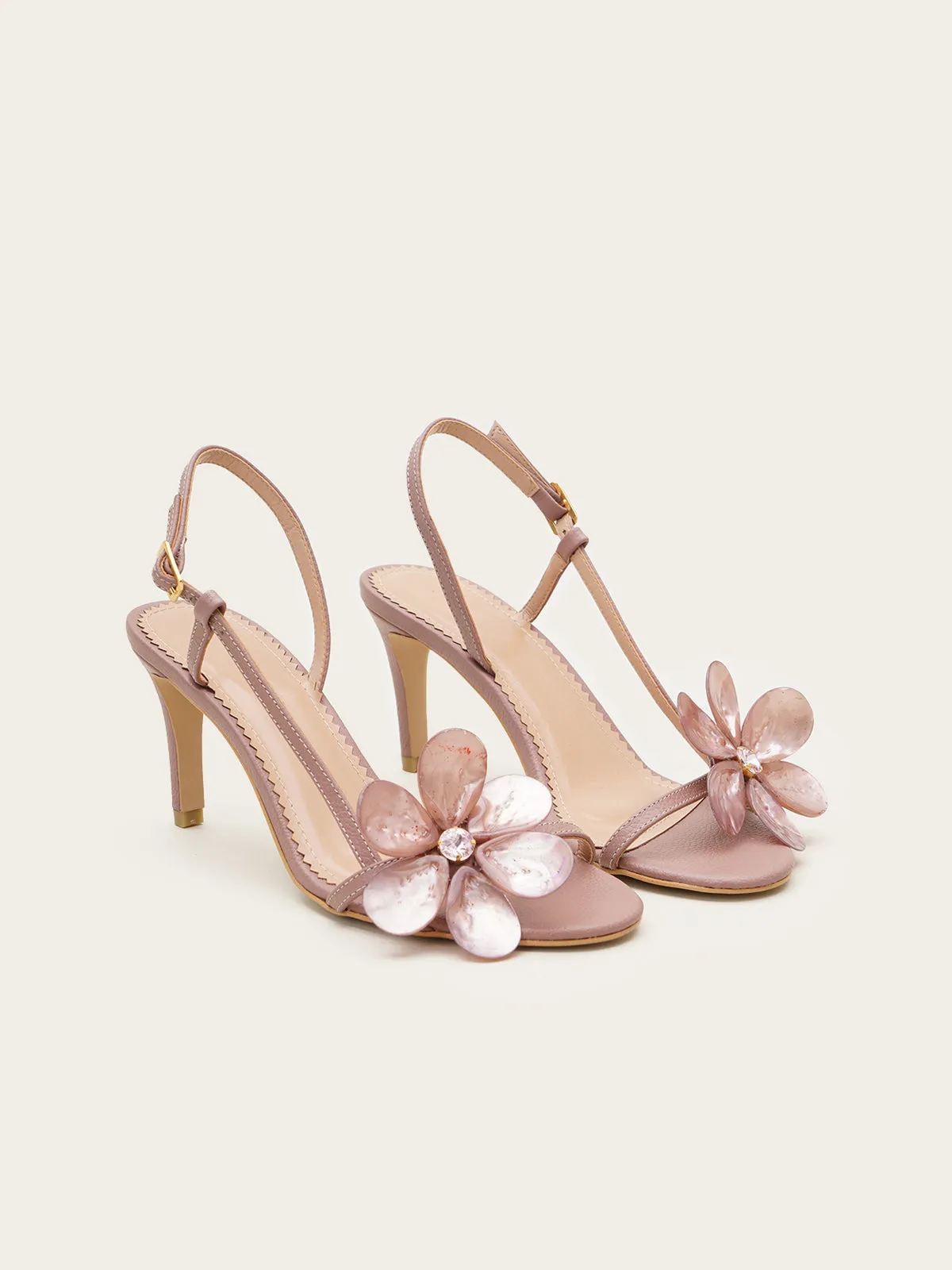 Fleurs Blanches Slingbacks