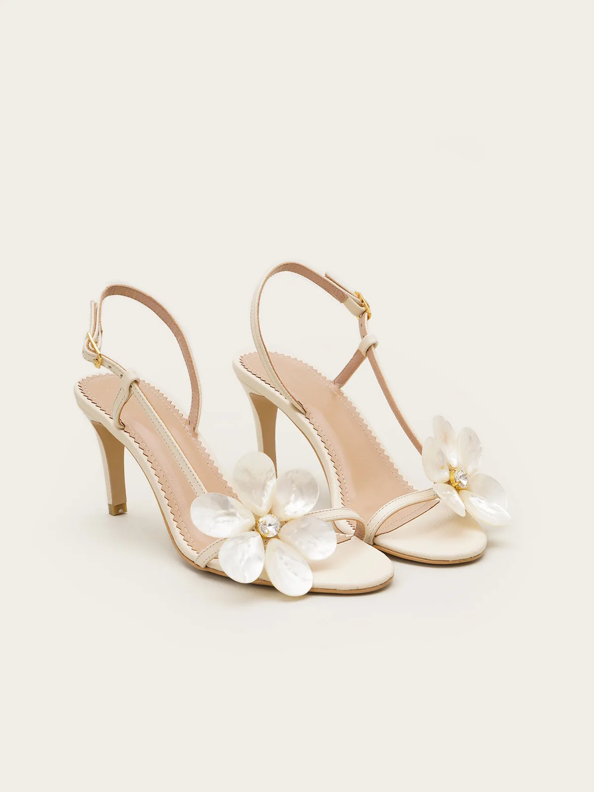 Fleurs Blanches Slingbacks