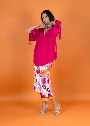 Floral Cropped Pants