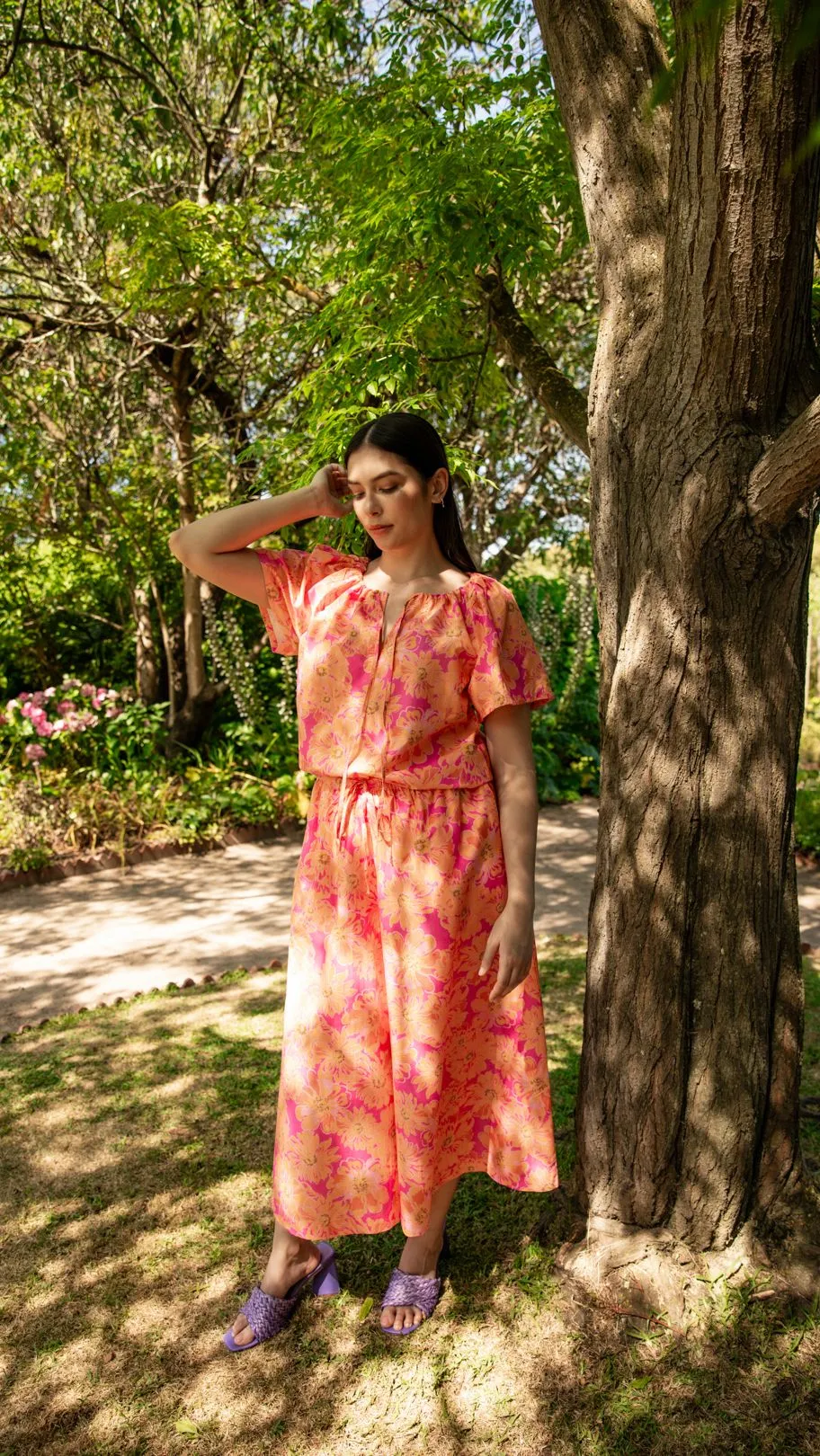 floral wide leg pant (8128078)