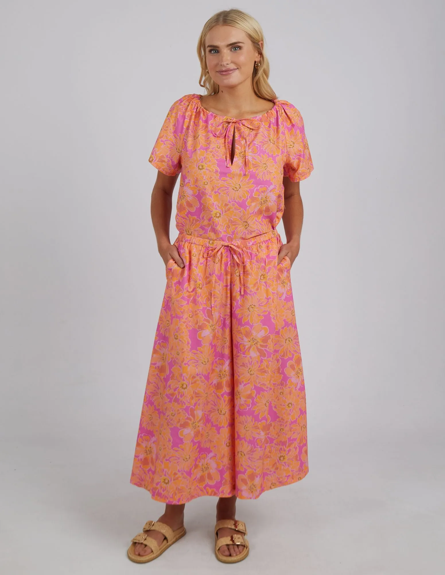 floral wide leg pant (8128078)