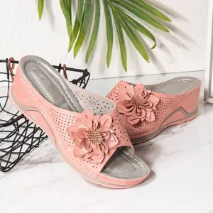 Flower Hollowed-Out Summer Platform Shoes