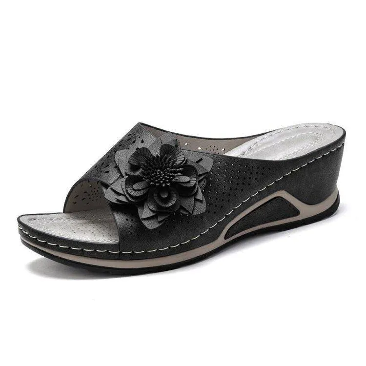 Flower Hollowed-Out Summer Platform Shoes