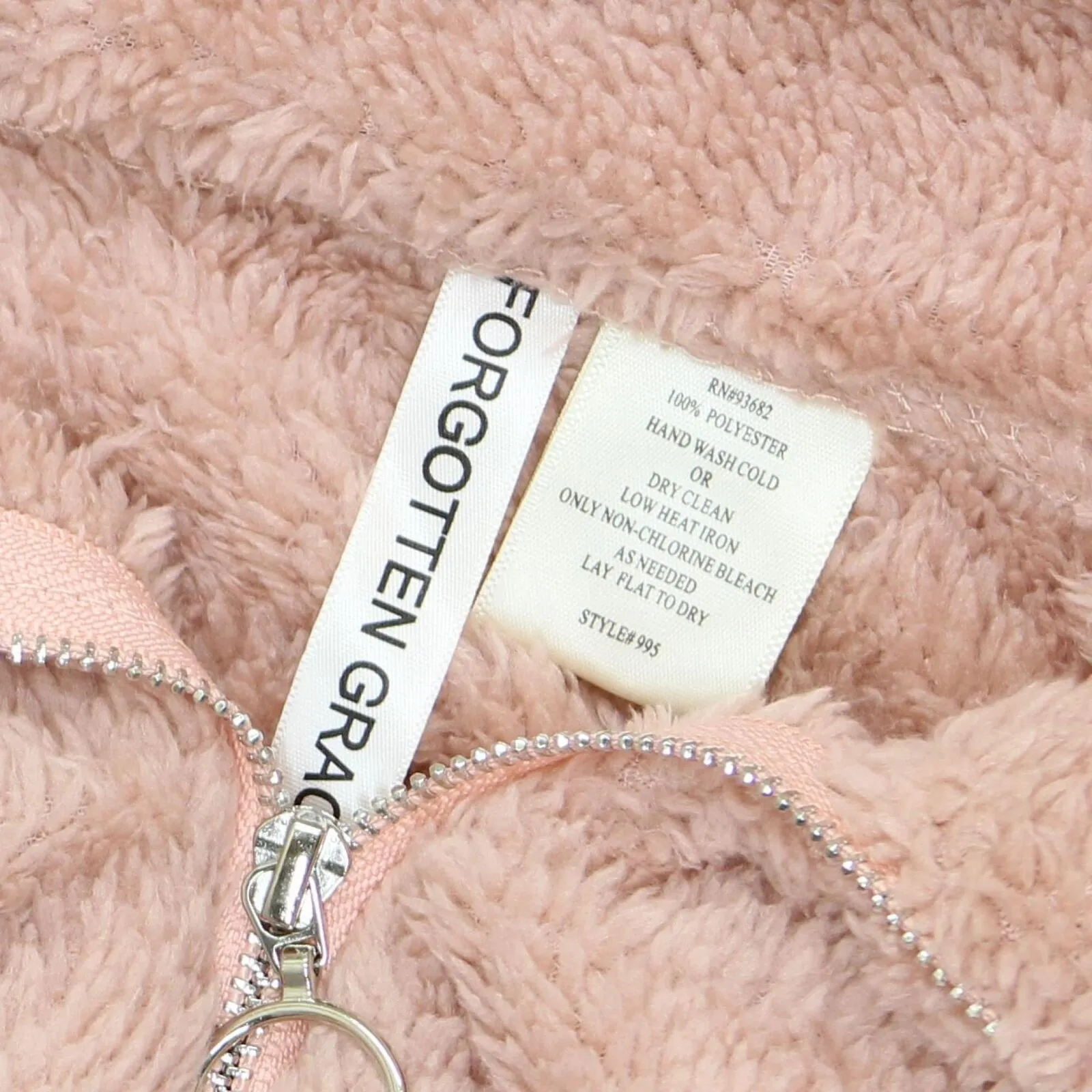Forgotten Grace Faux Fur Chevron 1/2-Zip Pullover Fleece Jacket