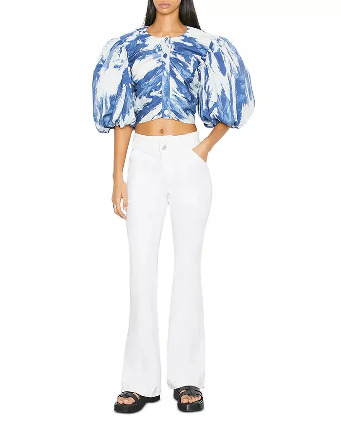 Frame - Double Button Flare Jeans - Blanc