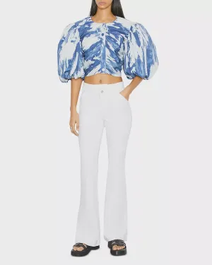 Frame - Double Button Flare Jeans - Blanc
