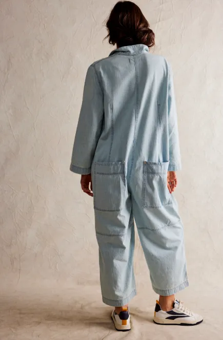 Free People Light Blue Margarita Jumpsuit (1 LARGE)